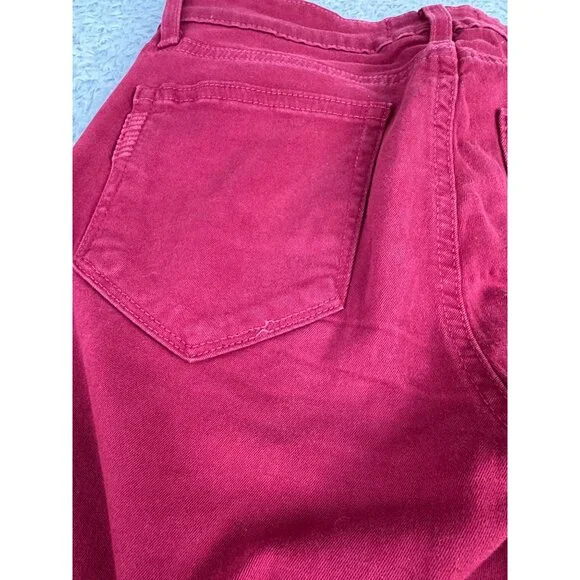 Paige Verdugo Ultra Skinny Womens 25 Red Jeans Comfort Office Cotton/Elastane - Picture 12 of 16